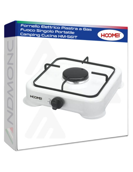 Fornello Elettrico Piastra a Gas Fuoco Singolo Portatile Camping Cucina HM-561T