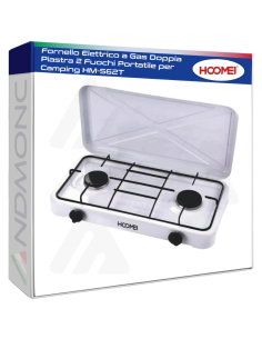 Fornello Elettrico a Gas Doppia Piastra 2 Fuochi...