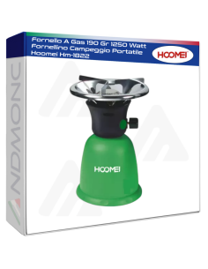 Fornello A Gas 190 Gr 1250 Watt Fornellino Campeggio...