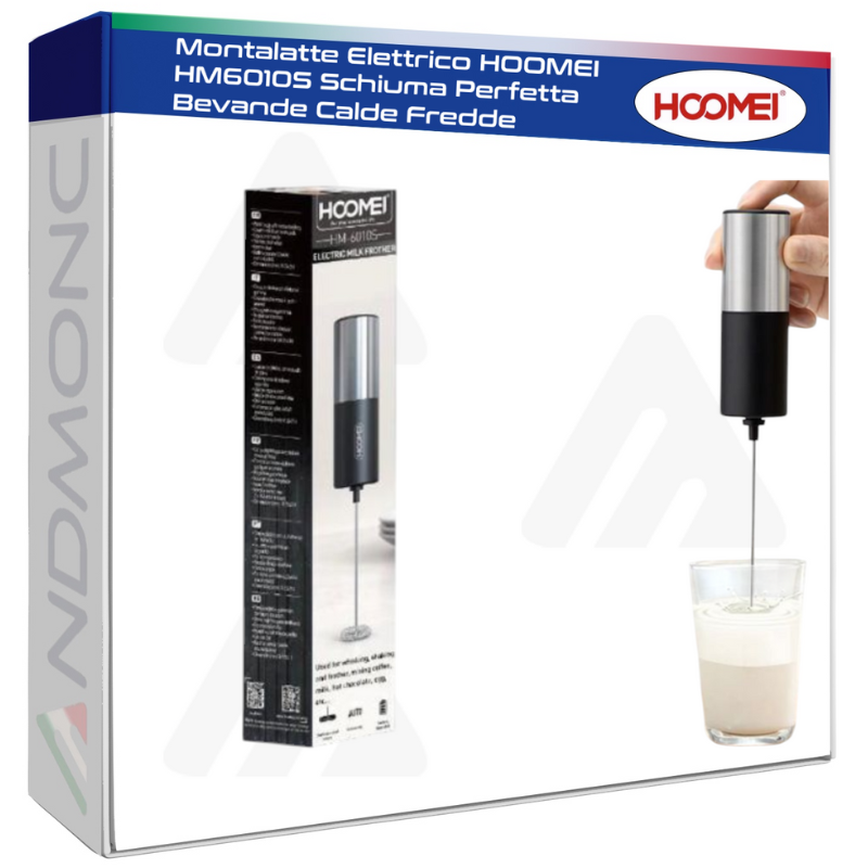 Montalatte Elettrico HOOMEI HM6010S Schiuma Perfetta Bevande Calde Fredde
