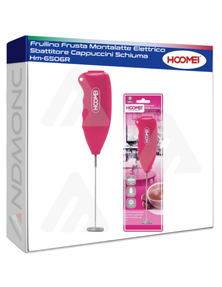 Frullino Frusta Montalatte Elettrico Sbattitore Cappuccini Schiuma Hm-6506R
