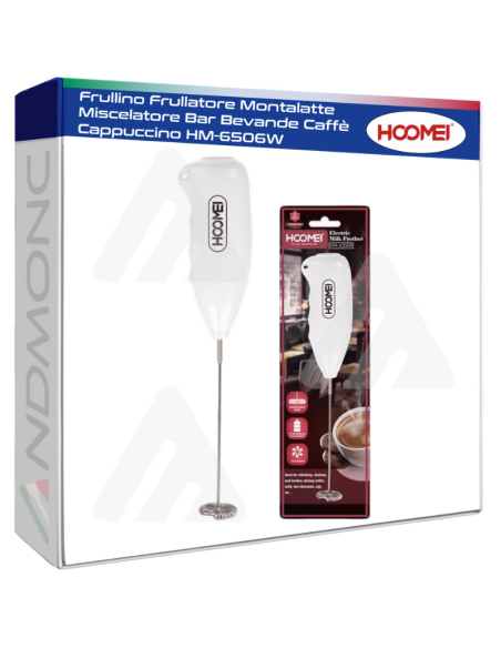 Frullino Frullatore Montalatte Miscelatore Bar Bevande Caffè Cappuccino HM-6506W