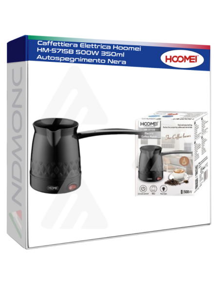 Caffettiera Elettrica Hoomei HM-5715B 500W 350ml Autospegnimento Nera