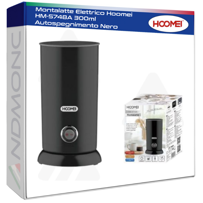 Montalatte Elettrico Hoomei HM-5748A 300ml Autospegnimento Nero