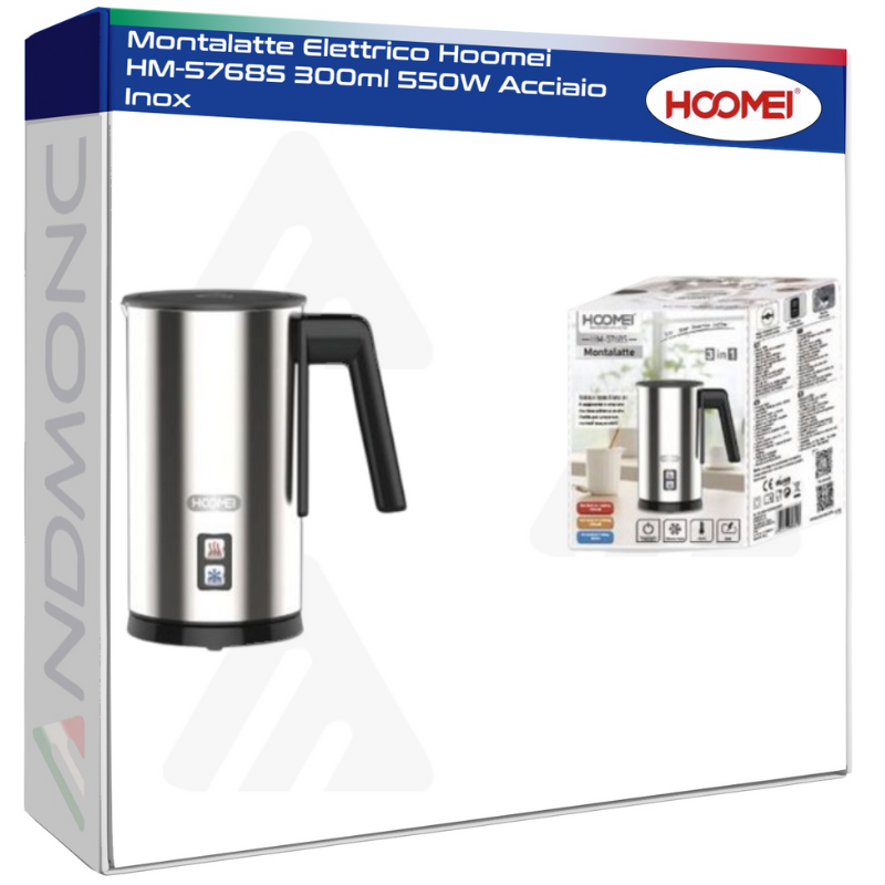 Montalatte Elettrico Hoomei HM-5768S 300ml 550W Acciaio Inox