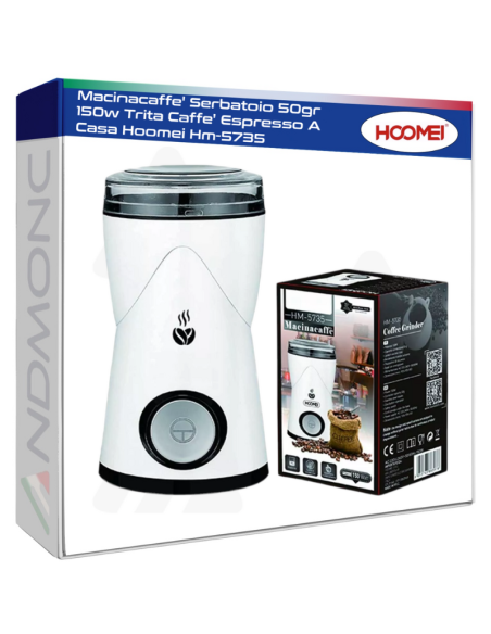 Macinacaffe' Serbatoio 50gr 150w Trita Caffe' Espresso A Casa Hoomei Hm-5735