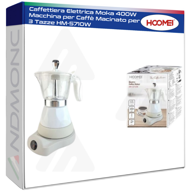Caffettiera Elettrica Moka 400W Macchina per...