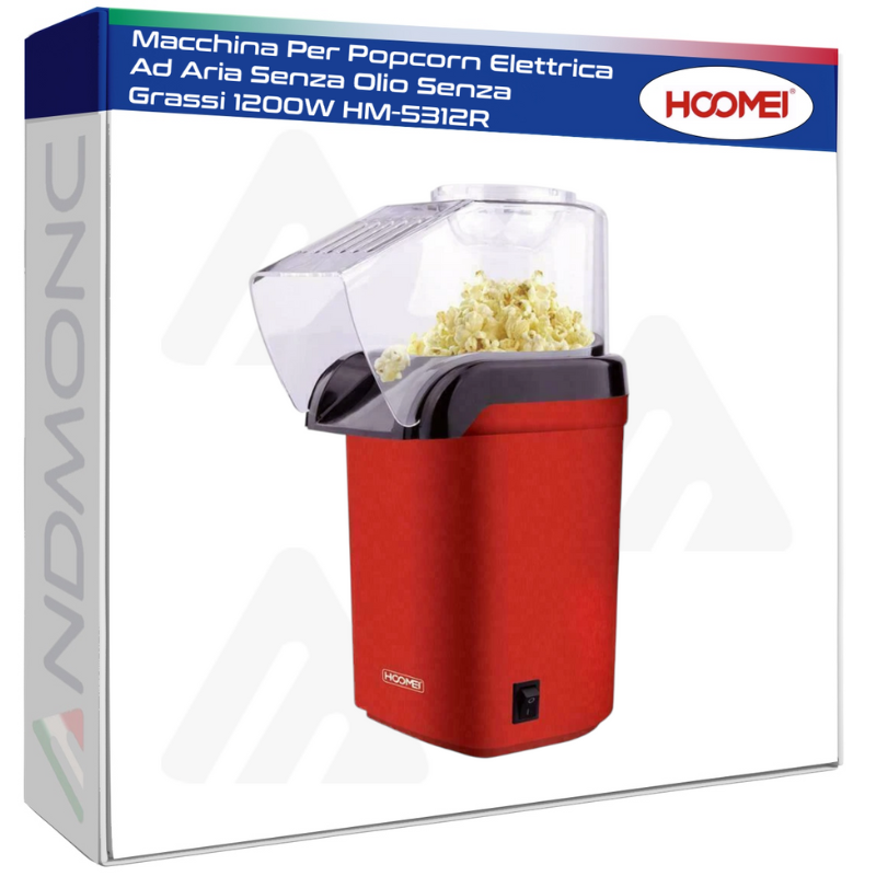 Macchina Per Popcorn Elettrica Ad Aria Senza Olio Senza Grassi 1200W HM-5312R