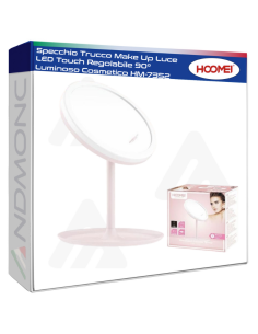 Specchio Trucco Make Up Luce LED Touch Regolabile 90°...