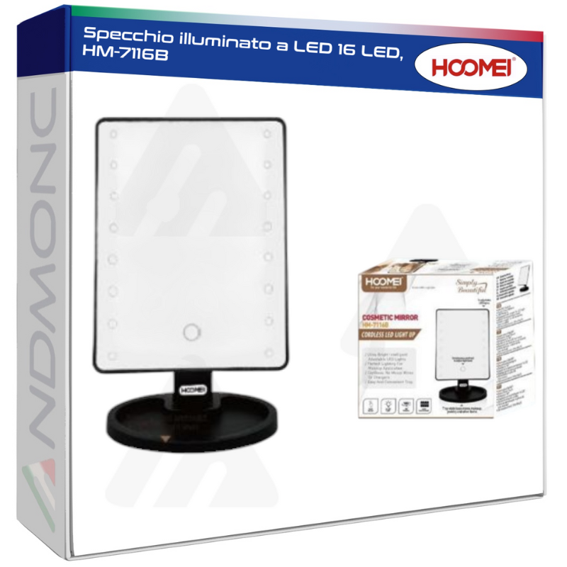 Specchio illuminato a LED 16 LED, HM-7116B