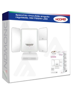 Specchio rimovibile angolo regolabile, HM-7122W LED