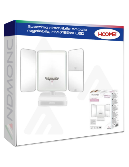 Specchio rimovibile angolo regolabile, HM-7122W LED