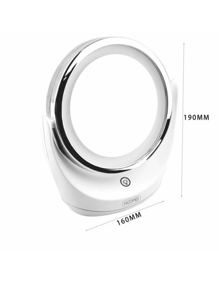 Specchio per Trucco MakeUp Ingrandimento 5X Luce LED Specchio Cosmetico HM-7330