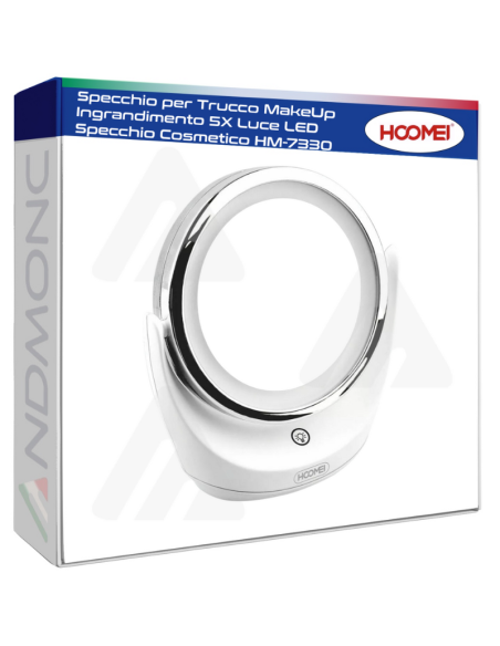 Specchio per Trucco MakeUp Ingrandimento 5X Luce LED Specchio Cosmetico HM-7330