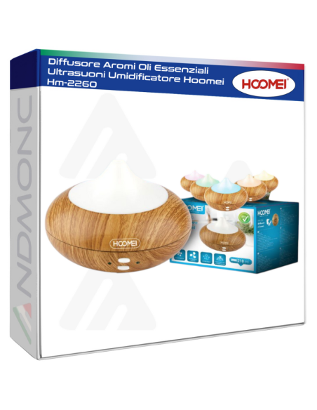 Diffusore Aromi Oli Essenziali Ultrasuoni Umidificatore Hoomei Hm-2260