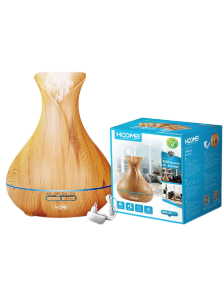 Diffusore Aromi Aromaterapia 7 Led Ultrasuoni Umidificatore Hoomei Hm-2270