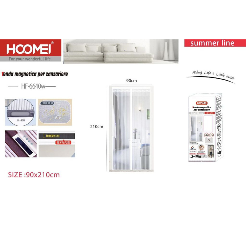 Zanzariera Magnetica 90x210cm HF-6640W
