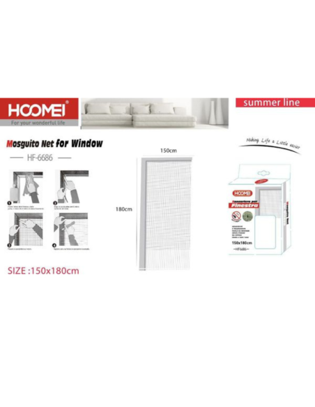 Zanzariera Finestra 150x180cm HF-6686