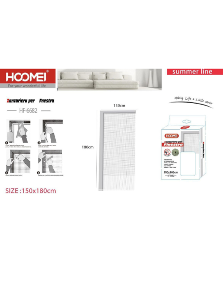 Zanzariera Finestra 150x180cm HF-6682
