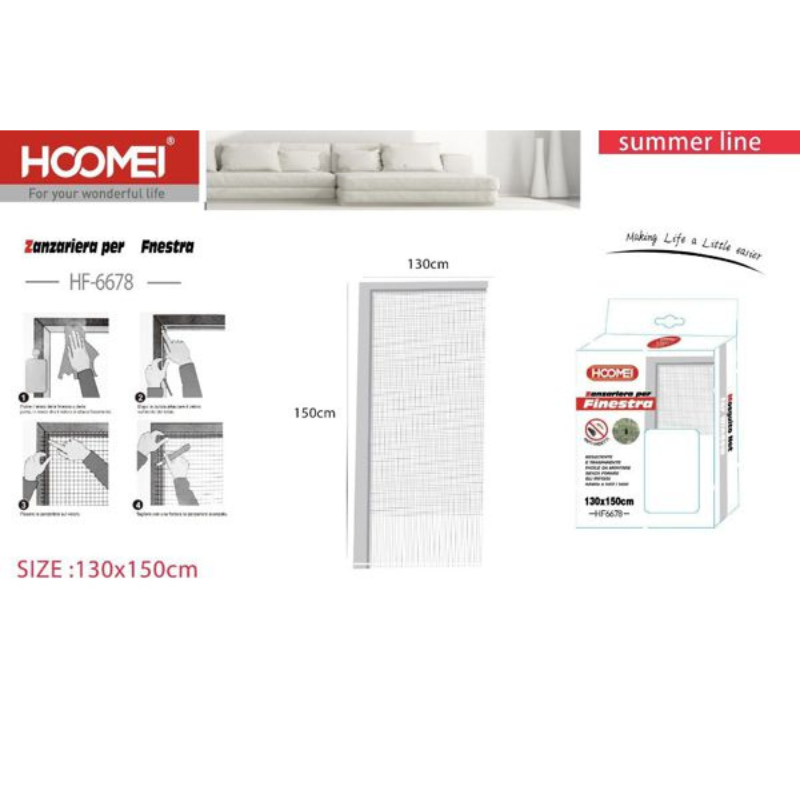 Zanzariera Finestra 130x150cm HF-6678