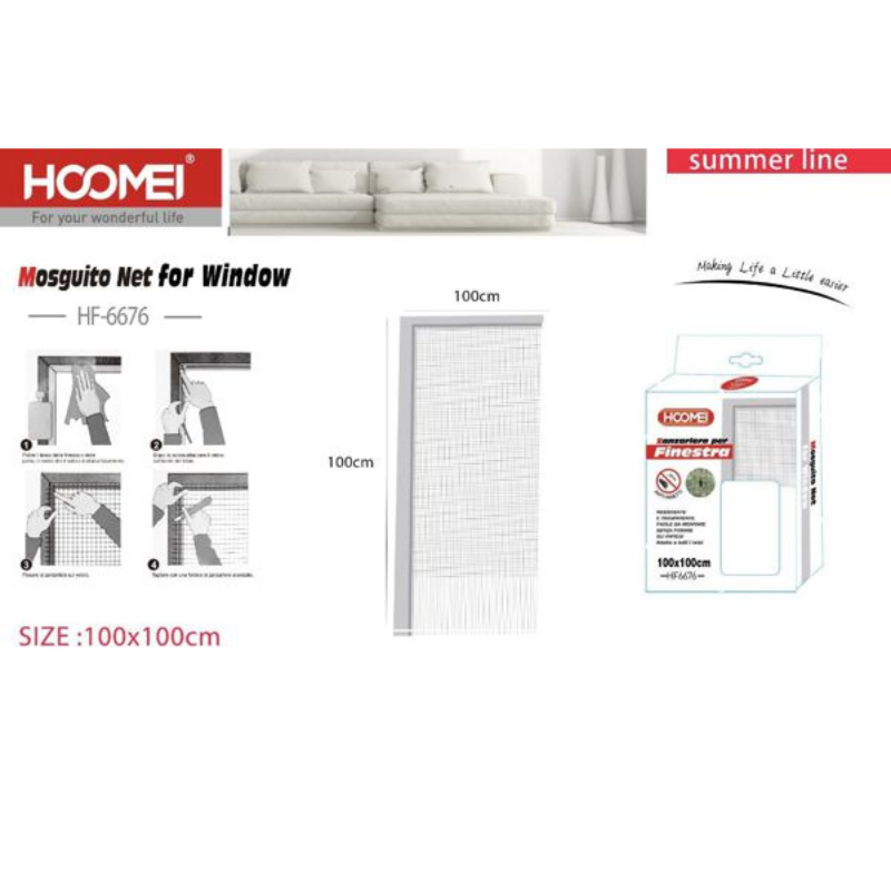 Zanzariera Finestra 100x100cm HF-6676