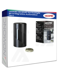 HOOMEI HM-6040 Apribottiglie Birra Magnetico Automatico Nero