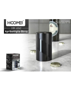 HOOMEI HM-6040 Apribottiglie Birra Magnetico Automatico Nero 2