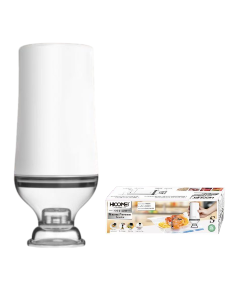 HOOMEI HM-6140W Sigillatore Sottovuoto Manuale USB 5V  60kPa + 5 Sacchetti Zip Inclusi