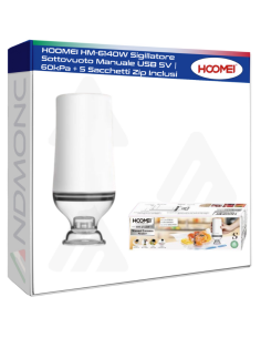 HOOMEI HM-6140W Sigillatore Sottovuoto Manuale USB 5V...