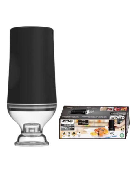 HOOMEI HM-6140B Sigillatore Sottovuoto Manuale USB 5V - 60kPa + 5 Sacchetti Zip Inclusi