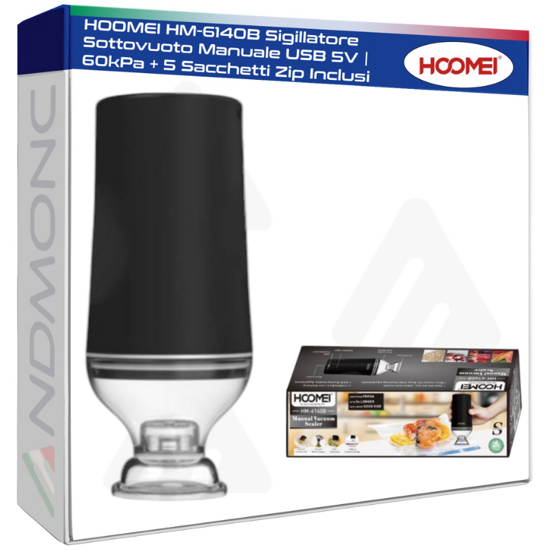HOOMEI HM-6140B Sigillatore Sottovuoto Manuale...