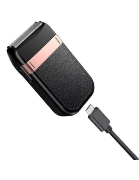 Rasoio Elettrico Ricaricabile USB Senza Fili da Viaggio 2 Lame HM-7952 Uomo Barba