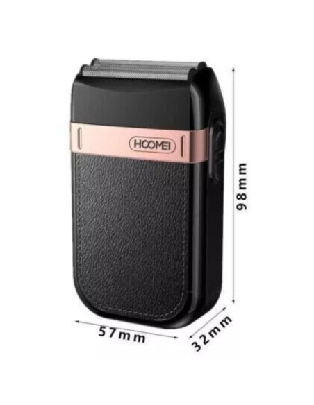 Rasoio Elettrico Ricaricabile USB Senza Fili da Viaggio 2 Lame HM-7952 Uomo Barba