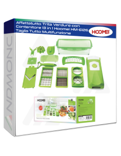 Affettatutto Trita Verdure con Contenitore 13 in 1 Hoomei...