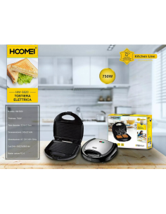 Tostiera Elettrica Hoomei HM-5820 750W – Piastra per... 2
