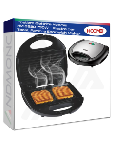 Tostiera Elettrica Hoomei HM-5820 750W – Piastra per...