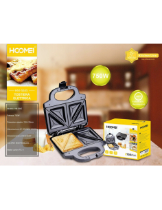 Tostiera Elettrica Hoomei HM-5845 750W – Piastra per... 2