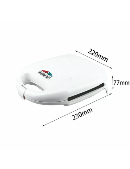 Tostapane Hoomei HM-5810W 750W – Tostiera Elettrica con 2 Griglie per Toast e Sandwich