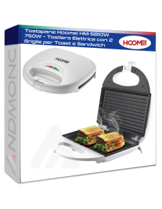 Tostapane Hoomei HM-5810W 750W – Tostiera Elettrica con 2...