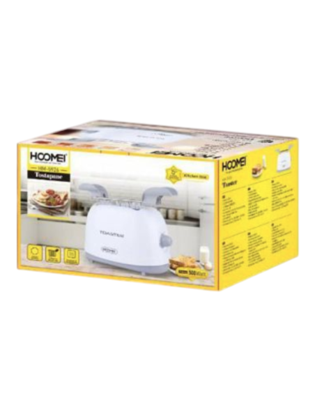 Tostapane Classico Hoomei HM-5926 500W per 2 Fette con Pinze e Vassoio Raccogli Briciole