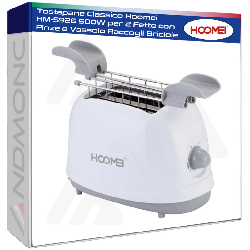 Tostapane Classico Hoomei HM-5926 500W per 2...