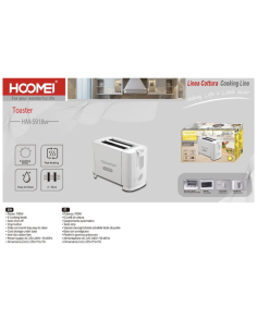 Tostapane Bianco Hoomei HM-5918W 700W con 6 Livelli di... 2