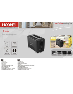 Tostapane Hoomei HM-5918B 2 Fette 700W con 6 Livelli di... 2