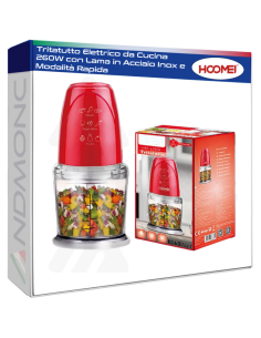 Tritatutto Elettrico da Cucina 260W con Lama in Acciaio...