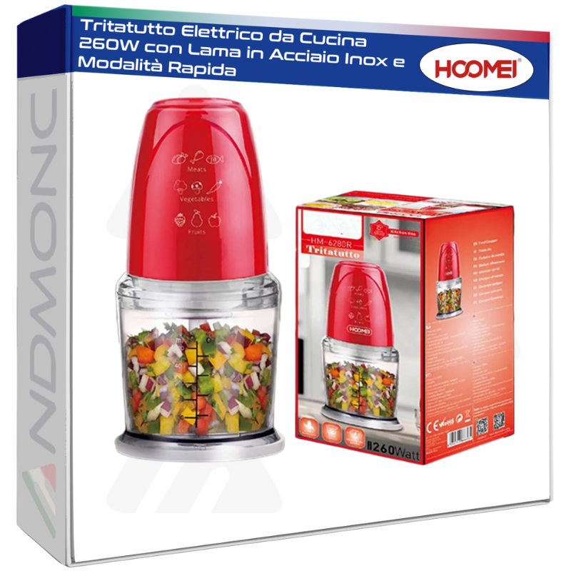 Tritatutto Elettrico da Cucina 260W con Lama in...