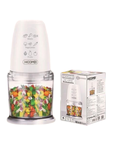 Tritatutto Elettrico da Cucina 260W con Lama in Acciaio Inox e Modalità Rapida