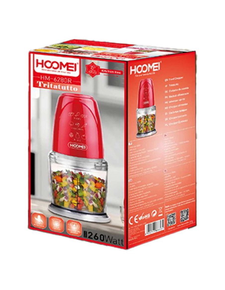 Tritatutto Elettrico da Cucina 260W con Lama in Acciaio Inox e Modalità Rapida