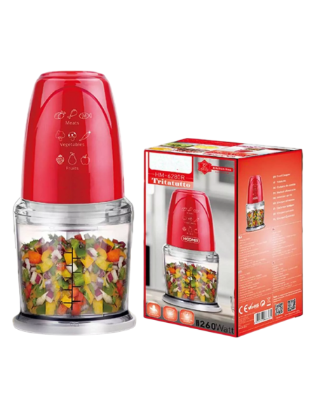 Tritatutto Elettrico da Cucina 260W con Lama in Acciaio Inox e Modalità Rapida