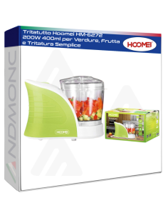 Tritatutto Hoomei HM-6272 200W 400ml per Verdure, Frutta...