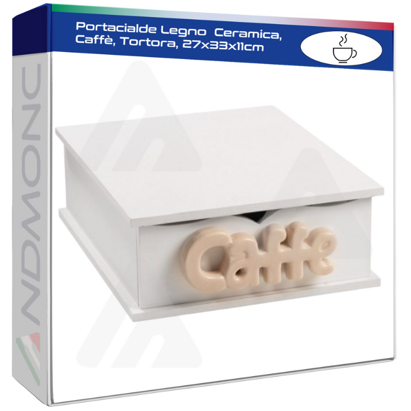 Portacialde Legno e Ceramica, Caffè, Tortora,...